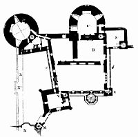 Pierrefonds - Chateau - Donjon - 2 - 2eme etage (plan par Violet le Duc)